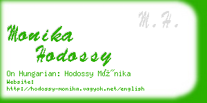 monika hodossy business card